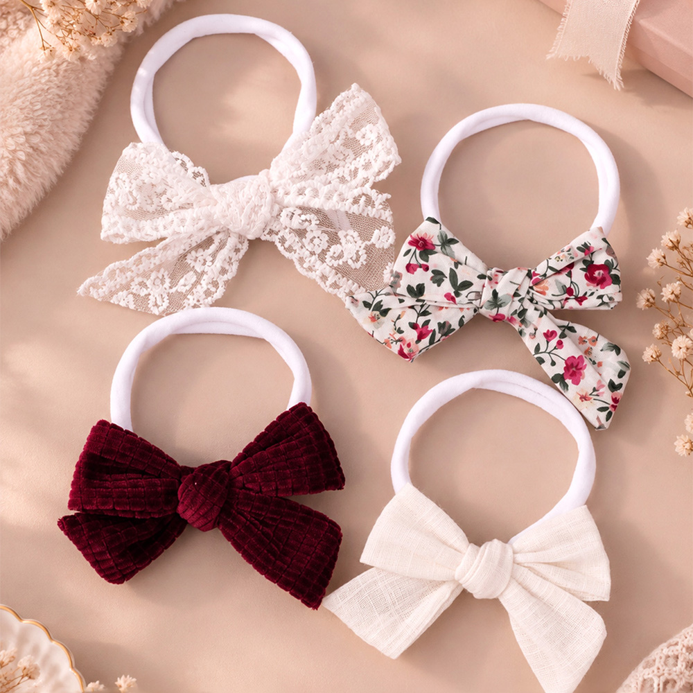 Baby Gear - Baby strik hoofdband set, voor pasgeborenen