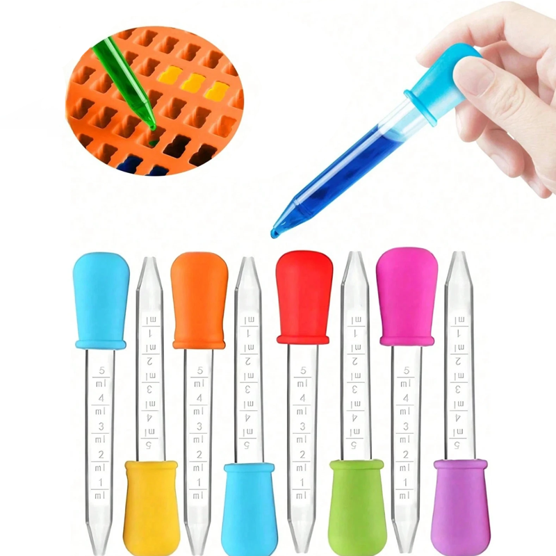 Feeding - 6/12 stuks kleine siliconen plastic pipet